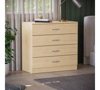 HD Designs Riano 4 Drawer Chest of Drawers Storage in Brown HD Designs Brown