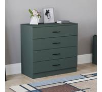 HD Designs Riano 4 Drawer Chest of Drawers Storage in Green HD Designs Green