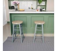 HD Designs Set of 2 Wooden Revolving Bar Stool Kitchen Dining Furniture in Grey HD Designs Grey
