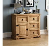 HD Designs Vida Designs Corona 1 Door 4 Drawer Small Sideboard in Brown HD Designs Brown