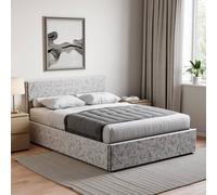 HD Designs Vida Designs Veronica Double Ottoman Bed in Silver HD Designs Silver Double