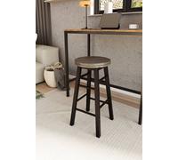 HD Designs Wooden Revolving Bar Stool Kitchen Seat Dining Furniture in Black HD Designs Black