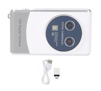 HD Digital Camera 36MP 1080P 18X Zoom Dual Cameras Auto Focus Vlogging Selfie Photography Travel Portable Small ABS Blue Glass 3in Screen Lithium Battery (White)