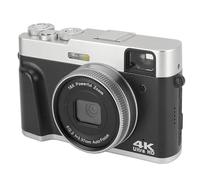 HD Digital Camera, Self-timer 16x Digital Zoom Point and Shoot Camera 4K 48MP Electronic Stabilization Autofocus for Travel (Black)