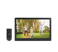 HD digital photo frame 17.3 Inch Digital Photo Frame 1920 * 1080 Pixels 1080P HD Video Playback IPS Screen USB And SD Card Slots Touch automatic rotation sensor (Color : Black) (Black)