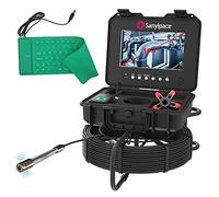 HD Drain Camera 512hz with 70M Cable, Professional Drainage Pipe Inspection Camera Self-Leveling with Distance Counter, Sewer Endoscope with Keyboard Input, Snake Cam Industrial Borescope for Plumber
