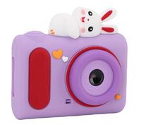 HD Dual Lens Silicone Camera,40MP HD Dual Lens Digital Camera with Cartoon Bunny Silicone Cover for Teens Birthday Gifts (Purple)