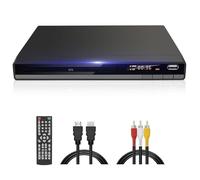 HD DVD Player for TV, All Region Free DVD Player CD Player for Home with HDMI/AV Output USB Input, Plays All Regions/Formats (Blu-ray Not Supported), 1080P HD DVDs Player (Blu-ray Not Supported)
