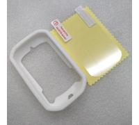 HD Film and Silicone Protective Cover for Bryton Rider 320/420 Maximum Protection Against Accidents (White)