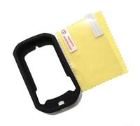 HD Film and Silicone Protective Cover for Bryton Rider 320/420 Maximum Protection Against Accidents (Black)