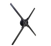 HD Four Blades Holographic 3D Fan LED Display Alr Screen Motorized