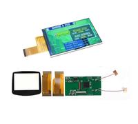 HD GBA IPS Replacements LCD Kits,Drop-in Touch Control Black Glass Screen Len Mod Kits for Gameboy Advance V5 Version 15 Brightness 8 Color OSD