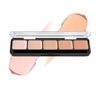 HD Glamour Compact Foundation Cool 1 | 5 Well Foundation Full Coverage Palette | Use as Cream Contour Palette/Contour Makeup, Under Eye Colour Corrector, Colour Corrector Dark Circles by Graftobian