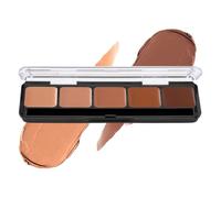 HD Glamour Compact Foundation Cool 2 | 5 Well Foundation Full Coverage Palette | Use as Cream Contour Palette/Contour Makeup, Under Eye Colour Corrector, Colour Corrector Dark Circles by Graftobian