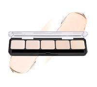 HD Glamour Compact Foundation Light | 5 Well Foundation Full Coverage Palette | Use as Cream Contour Palette/Contour Makeup, Under Eye Colour Corrector, Colour Corrector Dark Circles by Graftobian