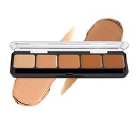 HD Glamour Compact Foundation Warm 2 | 5 Well Foundation Full Coverage Palette | Use as Cream Contour Palette/Contour Makeup, Under Eye Colour Corrector, Colour Corrector Dark Circles by Graftobian