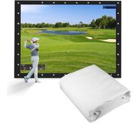HD Golf Simulator Impact Screen, Thickened & Durable Cushioned Muffling Display Projector Screen for Golf Training, 3x3M