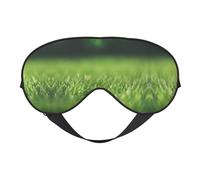HD Green Nature Print Soft Eye Mask â€“ Comfortable Sleep, Blocks Light, Full Eye Coverage, Ideal for Travel, Meditation
