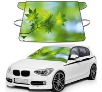 HD Green Nature Printed Car Windshield Cover for Ice and Snow, Durable Windshield Snow Cover, Sun Protection, Universal Fit 69x42.5''
