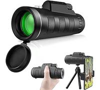 , Hd High Power Bak4 Prism Monocular Waterproof Monocular Rifle Scope with Smartphone Adapter Tripod for Bird Watching Hiking Camping