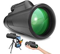 HD High Power Compact Monocular Scope BAK4 Waterproof Monoculars 12x42 Monoculars Telescope with Tripod for Mobile Phone Bird Watching -