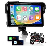 HD IPS Touch Screen Portable Wireless Carplay Screen for Motorcycle &Wireless Android Auto GPS Navigation for Motorcycle,Wireless Car Play,Waterproof,Siri Voice Control 5Inch for Motorbike