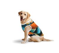 Hd Japanese Koi Fishprint Medium Large Pets Vest Breathable Cozy Home Party Sleeveless Tank Top T-Shirt