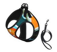 Hd Koi Fish Print Pet Leash Vest,For Small Dogs,Adjustable And Comfortable Cat Puppy Essentials