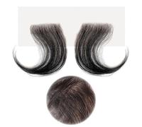 HD Lace Edge Stripes Hairpiece, 2/4 Pcs Edges Hair Top HD Lace Fine Real Virgin Human Hairline for Women Bangs Natural Color(I)