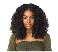 HD Lace Front Wig Middle Parted Curly Big Wave Women's