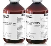 hd-line 250ml Glycerine E422 + 250ml Propylene Glycol E1520, Perfect for DIY, Pharmaceutical Grade, Purity, Food Grade, Raw Material VG + PG, Pure, Vegan, Ph.Eur/USP