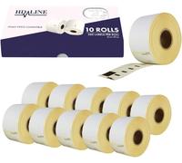 hd-line Dymo Labels for Labelwriter 99012-10 Rolls Pack Labels x 260 Pieces Each Roll = 2600 Labels Self-Adhesive Compatible for Dymo Labelwriter & Seiko Label Printers 89 x 36 mm