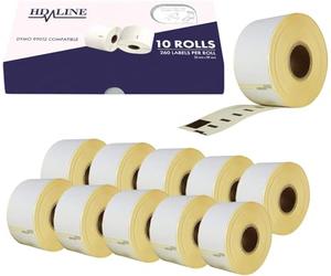 hd-line Dymo Labels for Labelwriter 99012-10 Rolls Pack Labels x 260 Pieces Each Roll = 2600 Labels Self-Adhesive Compatible for Dymo Labelwriter & Seiko Label Printers 89 x 36 mm