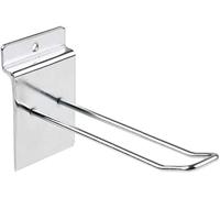 HD Looped Euro Hooks for Slatwall, Accessories, Chrome Finish Slatwall Euro Hooks in 4’’ Inch OR 10cm Euro Hooks Pack of (1, 5, 10,20, 25, 50, 100) (10)