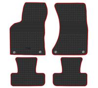 HD-Mart Car Floor Mats Rubber for Audi Q5 2009-2017 / SQ5 2013-2017 Custom Fit Black and Red Auto Floor Mats All Weather Heavy Duty Waterproof Odorless