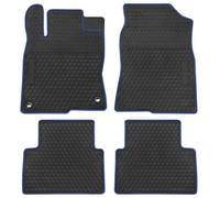 HD-Mart Car Rubber Floor Mat for Honda Civic 10th Generation 2016-2017-2018-2019 Custom Fit Black & Navy Blue Auto Liner Mats All Weather, Heavy Duty & Odorless