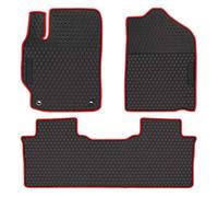 HD-Mart Car Rubber Floor Mat for Toyota Camry 7th 2012-2013-2014-2015-2016-2017,Custom Fit Black & Red Auto Floor Mats All Weather Heavy Duty & Odorless