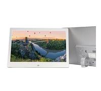 HD Metal Digital Photo Frame Play Picture Music Electronic Album Display Rack Video Player (Color : Silver, Size : 15in)