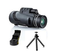HD Monocular 40x60 Professional Portable Bak4 Mobile Phone Telescope Lens Long Range Zoom Monocular For Outdoor Birding Camping(Phone clip tripod)