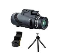 HD Monocular 40x60 Professional Portable Bak4 Mobile Phone Telescope Lens Long Range Zoom Monocular For Outdoor Birding Camping(Phone clip tripod)