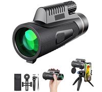 HD Monocular Telescope for Adults - 12x50 High Power Monocular, Durable, Rubber Armor, Large Vision Monoculars with Smartphone Tripod & Adapter - for Camping,Concert,Bird Watching,Fishing