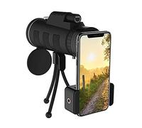 HD Monocular Telescope for Mobile Phone Telephoto with Smartphone Adapter Tripod Suit for Hiking Camping Bird Watching