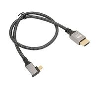 HD Multimedia Interface Adapter Cable, Pure Copper Wire 4K HD Multimedia Interface Cable 3D Visual Effects 18Gbps 4K 60Hz HD for Tablet (Right Elbow 0.5M)