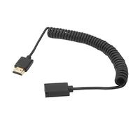 HD Multimedia Interface Cable, 4K 2K At 60HZ Efficient Transmission Male to Female HD Coil Cord, for TV, Computer, Laptop, Monitor, Camera
