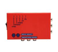 HD Multimedia Interface Compatible Converter, 60 Signal Filter Mode Zero Latency 480p High Definition Converter for Retro Scaler 2x Line Multiplier, Sound Performance (Red)