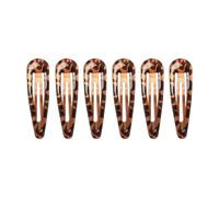 HD Novelty Hair Accessories Snap Hair Clips Bendies Sleepies 6Pcs 5CM Snap Hair Clips School Colours Hairclips Hair Accessories for Girls & Women (Tort)