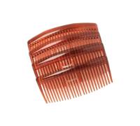 HD Novelty Set of 4 Plain Hair Combs Slides 9cm French Side Combs Plastic Twist Comb Strong Hold Hair Clips Accessories for Girls Women (Tort)