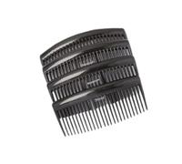 HD Novelty Set of 4 Plain Hair Combs Slides 9cm French Side Combs Plastic Twist Comb Strong Hold Hair Clips Accessories for Girls Women (Black)