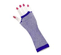 HD Novelty Women's Long Fishnet Gloves Fingerless Fishnet Gloves Net Mesh Gloves 80s Fishnet Gloves Hand Gloves for 80s Fancy Dress Costume Accessory Party Supplies One Size (Purple)