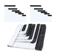 HD Premium Strong GREY WHITE Plastic Mailing Bags, Postal Bags, Poly Pack Postage Bags UK IN 7 DIFFERENT SIZES (6" x 9" (152x229mm+40mmLip), 300 Pcs (Grey-White))